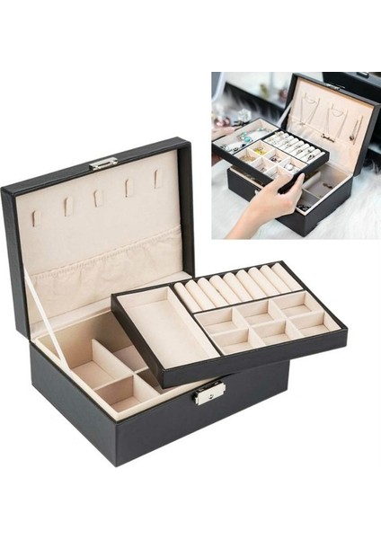 Jewry Saklama Kutusu Çift Katlı Siyah (Yurt Dışından) fırsatları