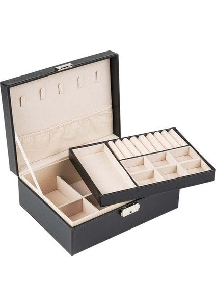 Jewry Saklama Kutusu Çift Katlı Siyah (Yurt Dışından)