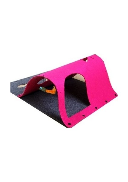 Dıy Kombinasyonu Keçe Kedi Tüneli Kedi Çöpü, Spesifikasyon: 44 x 60 Cm. Kahverengi (Yurt Dışından)