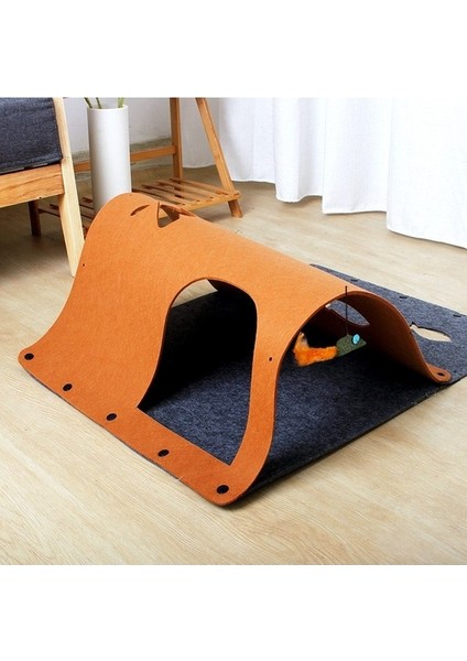 Dıy Kombinasyonu Keçe Kedi Tüneli Kedi Çöpü, Spesifikasyon: 44 x 60 Cm. Kahverengi (Yurt Dışından) fiyatları