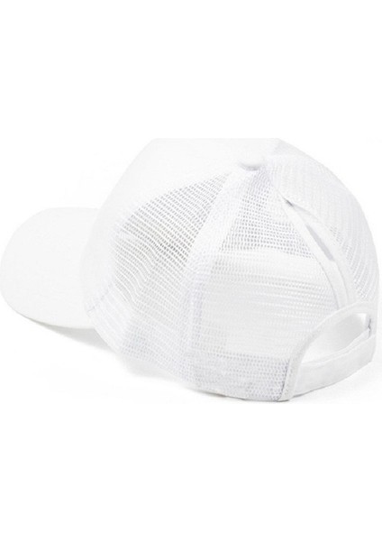 Yaz Pamuk Örgü Açılış At Kuyruğu Şapkası Güneş Kremi Beyzbol Şapkası Siyah (Yurt Dışından)