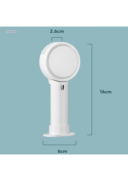 Dönen Taşınabilir Mini El Yaprağı Fan 1200MAH Pembe (Yurt Dışından)