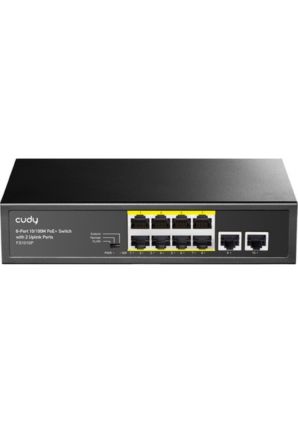 8port 10/100M Poe+ 2up 80W Switch