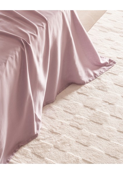 Ciel Çift Kişilik %100 Pamuk Lastiksiz Saten Çarşaf - Açık Mürdüm fiyatları