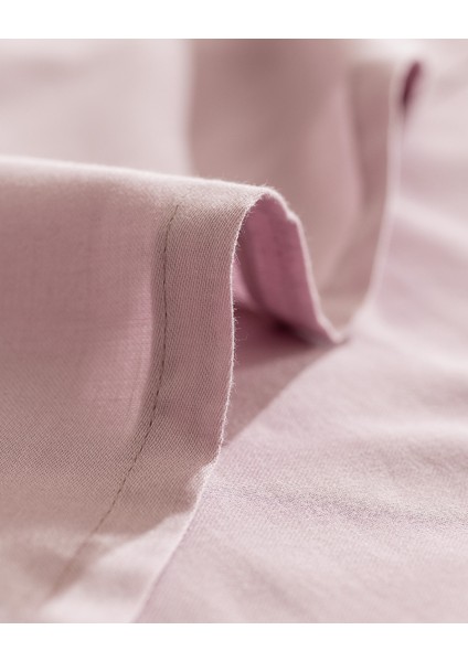 Ciel Çift Kişilik %100 Pamuk Lastiksiz Saten Çarşaf - Açık Mürdüm fırsatları