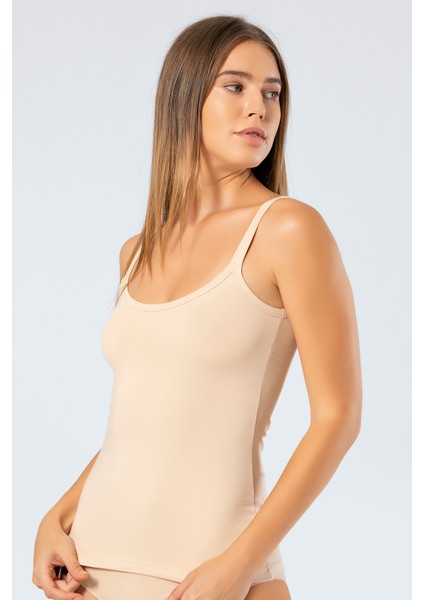 914 Kadın Likralı Pamuklu Askılı Atlet-Ten fiyatları