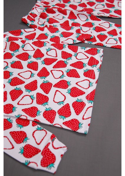 Desenli Kız Çocuk Pijama Takımı