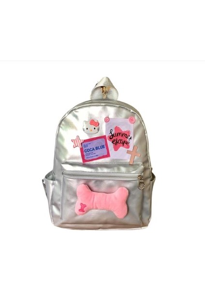 Tatlı Babes Kitty Küçük Sırt Çantası Pembe Yıldız Kemik Trend Rahat Omuz Sırt Çantası (Yurt Dışından)