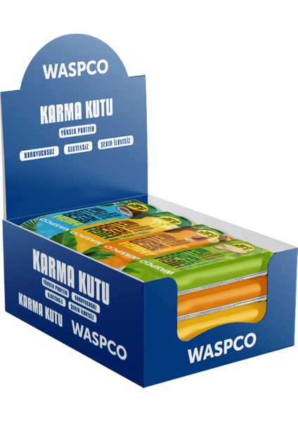 Yüksek Protein Bar 50g Karma Kutu 10 Adet (5 Çeşit)