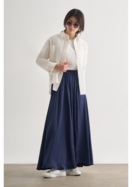 Premium Saf Pamuk Oversize Ekru Ceket Gömlek