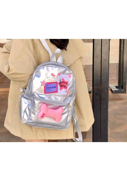 Tatlı Babes Kitty Küçük Sırt Çantası Pembe Yıldız Kemik Trend Rahat Omuz Sırt Çantası (Yurt Dışından) modelleri