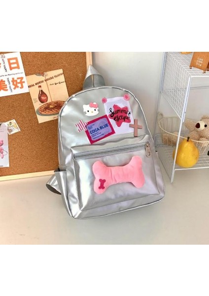 Tatlı Babes Kitty Küçük Sırt Çantası Pembe Yıldız Kemik Trend Rahat Omuz Sırt Çantası (Yurt Dışından) indirimleri