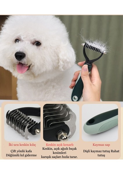 8 Parça Kedi Köpek Sağlık Bakım Seti Tüylü Düğümlü Tarak Tırnak Makas Diş Masaj Fırçası Törpü Kase fırsatları