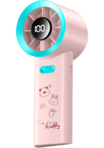El Fanı Şarj Uzun Pil Ömrü Mini Taşınabilir USB Küçük Fan (Yurt Dışından)
