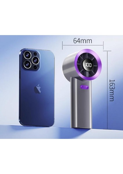 El Fanı Şarj Uzun Pil Ömrü Mini Taşınabilir USB Küçük Fan (Yurt Dışından)