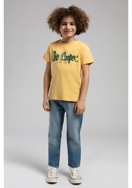 Drawinglogo Erkek Çocuk T-Shirt Sari