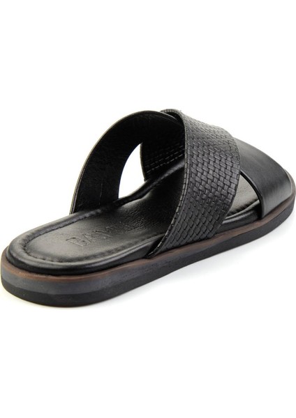 Siyah Leather Erkek Terlik E04433500043 modelleri