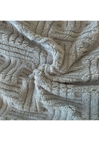 1 Parça Yumuşak Kadife Jacquad Battaniye 200*230CM Gri (Yurt Dışından) fırsatları