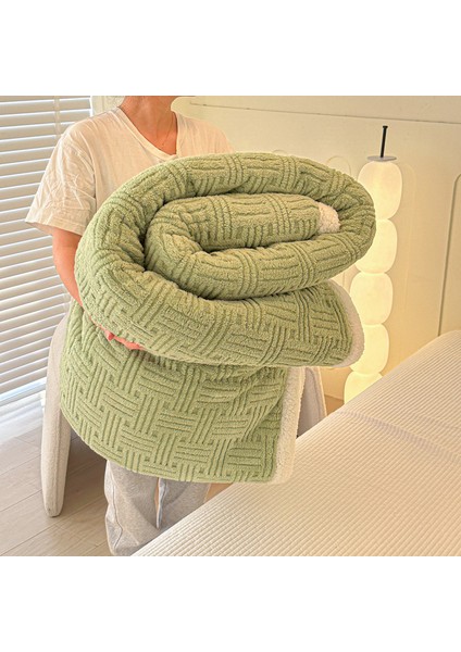 1 Parça Yumuşak Kadife Jacquad Battaniye 150*200CM Yeşil (Yurt Dışından) fiyatları