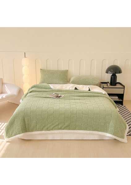 1 Parça Yumuşak Kadife Jacquad Battaniye 150*200CM Yeşil (Yurt Dışından) modelleri