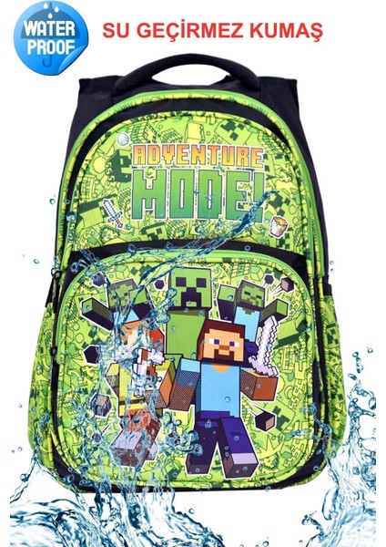 Yeşil Baskılı, Su Geçirmez, Ortopedik Sırt Özellikli, Ilkokul Çantası + Beslenme Çantası indirimleri