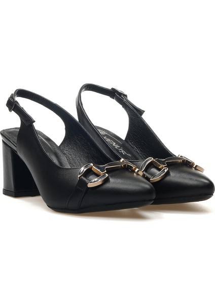 Kadın Deri Toka Detaylı Kalın Topuklu Ayakkabı 25Y 25461074Y Z indirimleri