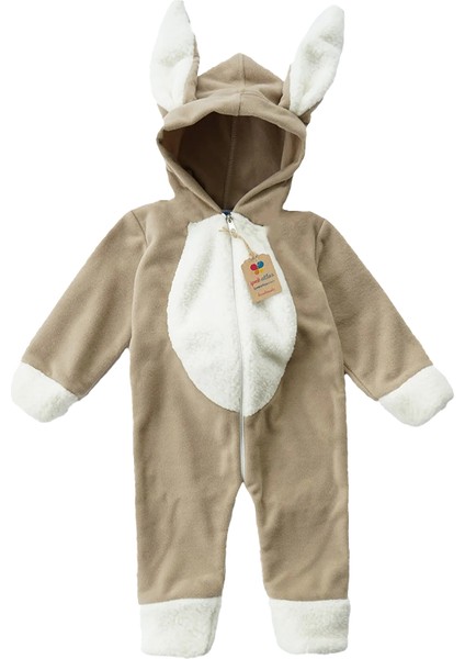 x Ipek Atlas Erkek Kız Bebek Çocuk Polar Tavşan Tulum