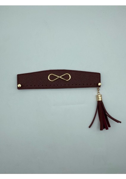Dikişli Tokalı Çanta Ağzı Bordo 25X6CM Çanta Aksesuarı