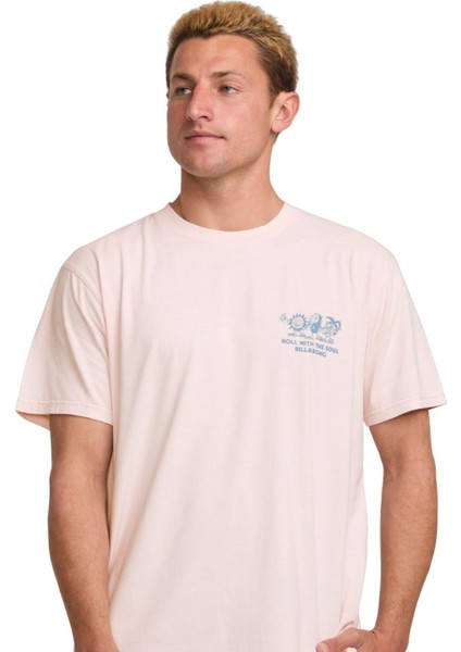 Roll Premium Ww Ss Erkek Pembe Tişört