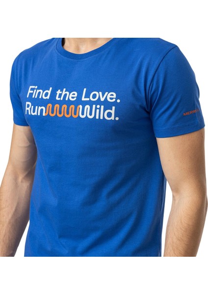 Text Erkek Mavi Tişört fırsatları