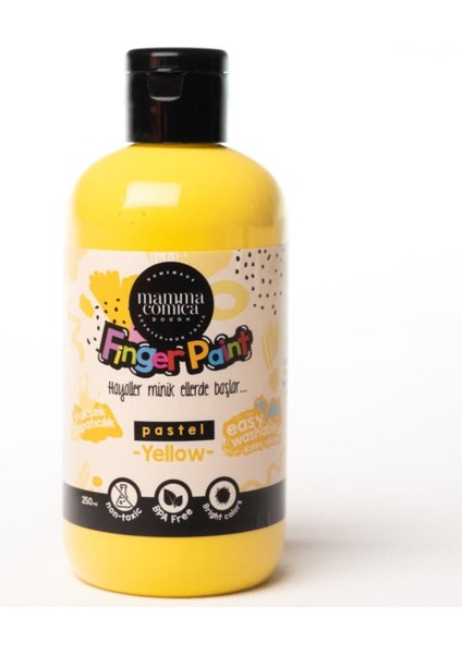 5'li Pastel Mammacomica Yıkanabilir Parmak Boyası-5* 250ML- 3'lü Sünger Roller fiyatları