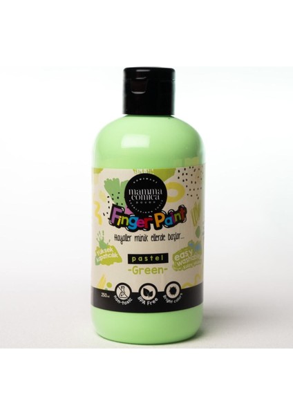 5'li Pastel Mammacomica Yıkanabilir Parmak Boyası-5* 250ML- 3'lü Sünger Roller indirimleri