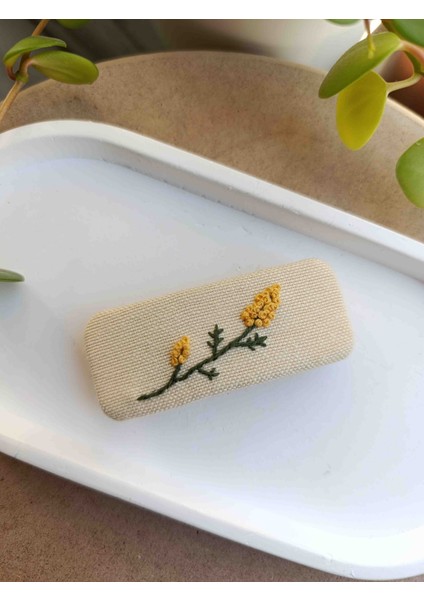 Mimosa Nakışlı El Yapımı Toka