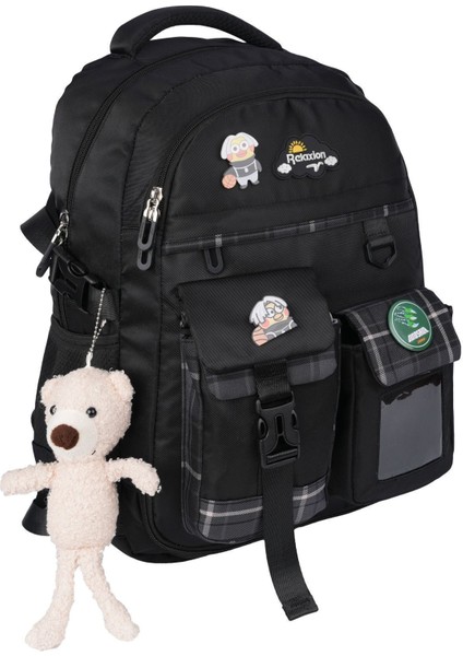 RLX-1453-1454 Erkek Çocuk Ilk Okul Çantası Sırt Çantası Siyah