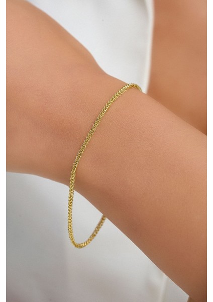 14 Ayar Altın Unisex Palmiye Zincir Bileklik