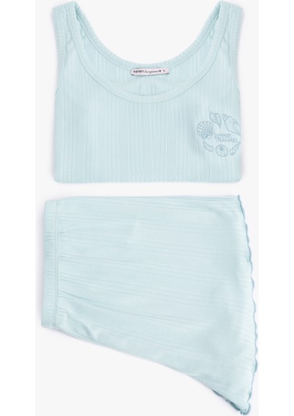 Kısa Kollu Şortlu Pijama Seti
