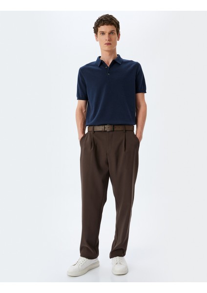 Kısa Kollu Pamuklu Polo Yaka Triko Tişört fiyatları