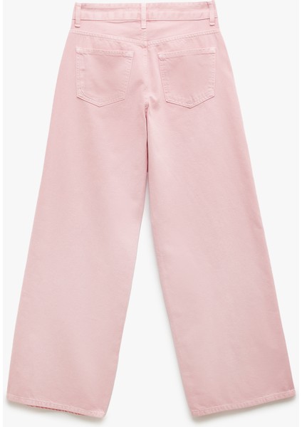 Bol Kalıp Geniş Paça Cepli Denim Pantolon - Loose Straight Fit Jean indirimleri