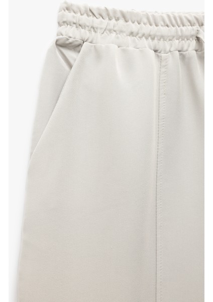 Modal Kumaş Beli Lastikli Bağlamalı Cepli Balon Fit Pantolon fırsatları