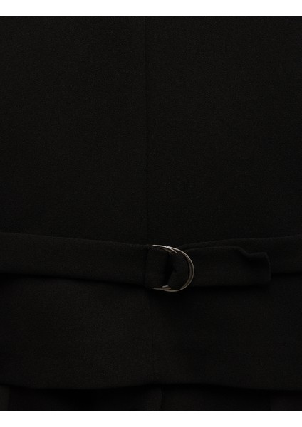 Krep Scuba Kumaş Astarlı Slim Fit V Yaka Kolsuz Düğmeli Yelek indirimleri