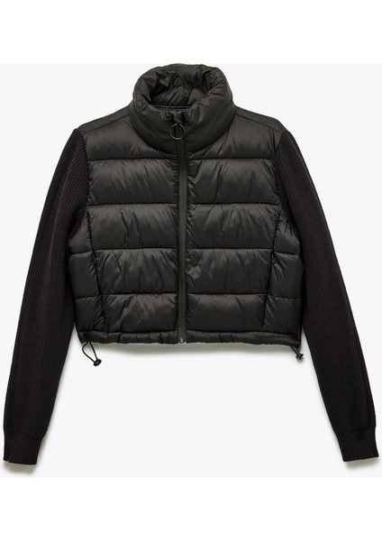 Dik Yaka Slim Fit Fermuarlı Uzun Kollu Ceket modelleri