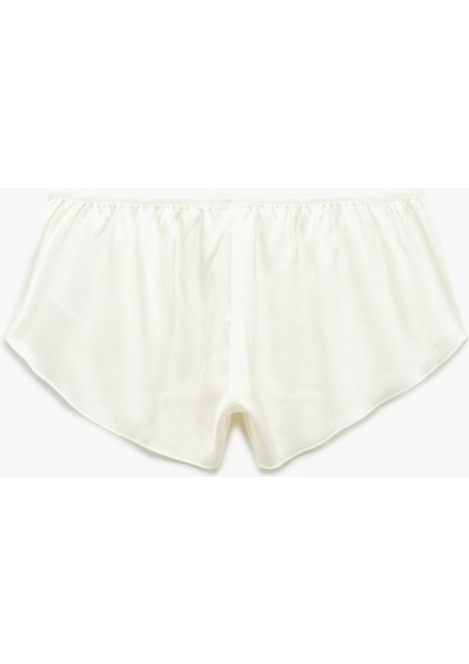 Fiyonk Detaylı Mini Bridal Saten Şort Pijama Altı