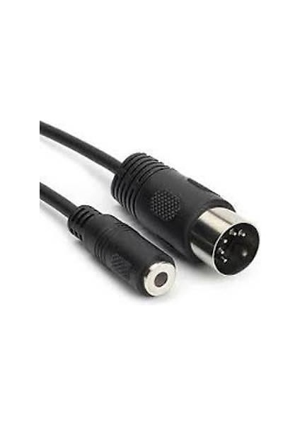 5 Pin Din Erkek To 3.5 mm Stereo Dişi Çevirici Kablo 50 cm