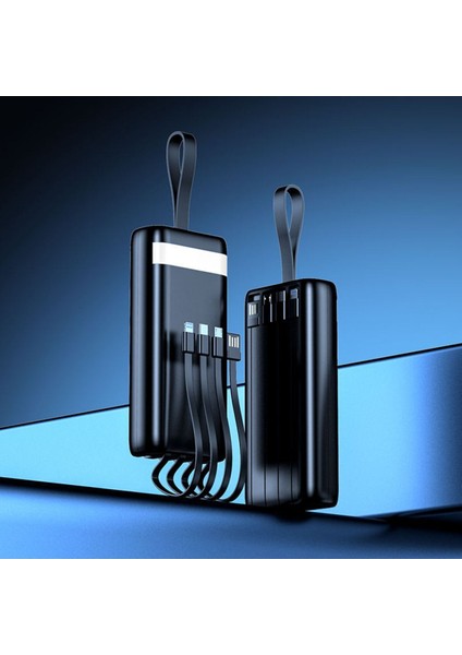 Ensiga Dahili Kablolu Fenerli 30.000 Mah LCD Göstergeli Güç Bankası Taşınabilir Powerbank fırsatları