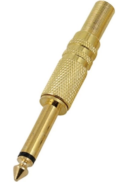 Gitar Jack Mono Sarı Gold Metal Jack Ze-1042