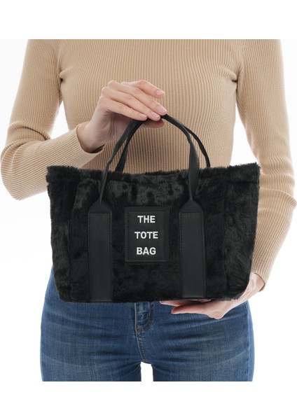 El-Omuz ve Kol Kullanımına Uygun Peluş The Tote Bag Kadın Çanta