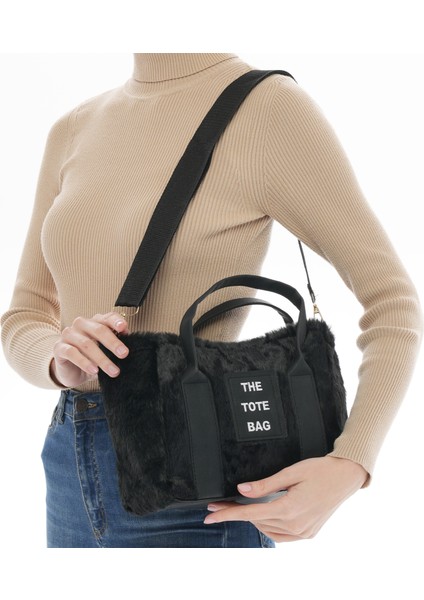 El-Omuz ve Kol Kullanımına Uygun Peluş The Tote Bag Kadın Çanta modelleri