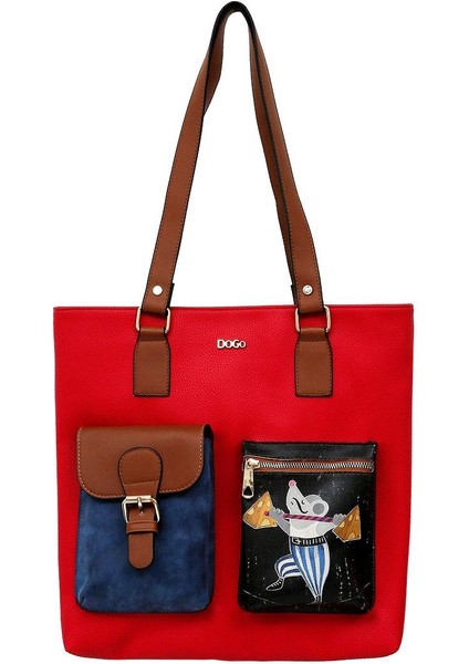 Kadın Vegan Deri Çok Renkli Omuz Çantası - Cat And Mouse Tasarım