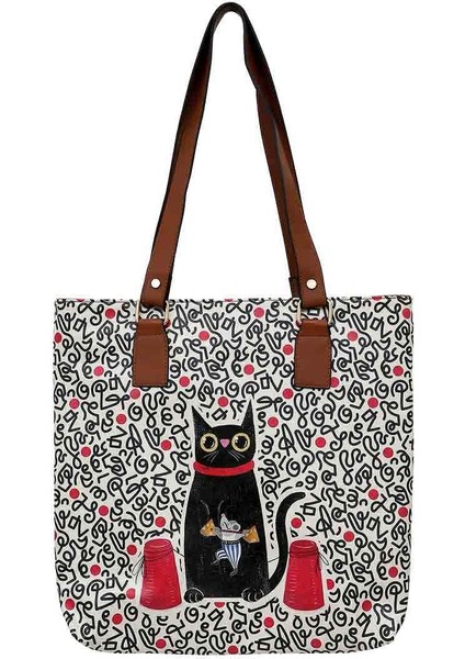 Kadın Vegan Deri Çok Renkli Omuz Çantası - Cat And Mouse Tasarım modelleri