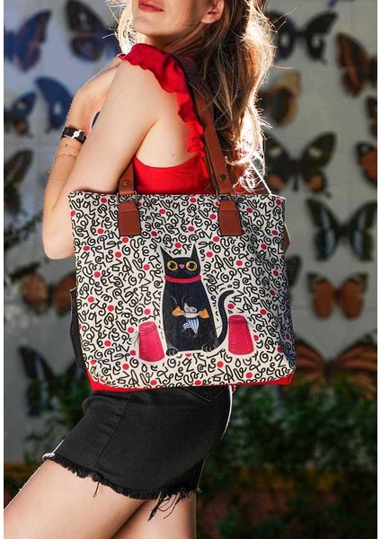 Kadın Vegan Deri Çok Renkli Omuz Çantası - Cat And Mouse Tasarım indirimleri